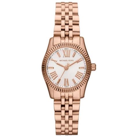 michael kors ladies lexington rose gold round watch|Mini Lexington Pavé Rose Gold.